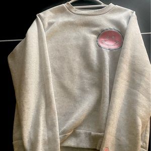 Smiley face crew neck sweater